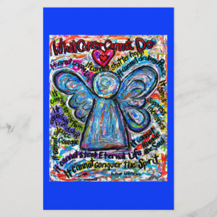 Papelería Estacionamiento de ángel de cáncer colorido