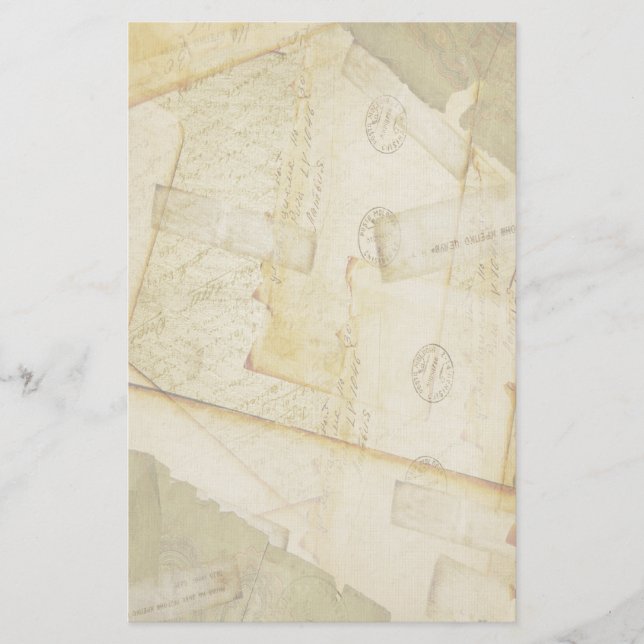 Papelería Estacionamiento de antiguas letras vintage (Anverso)