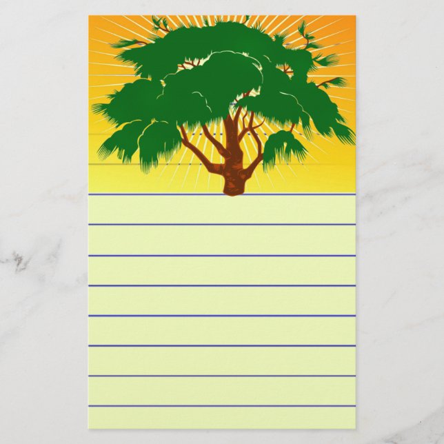 Papelería Estacionamiento de árbol (Anverso)