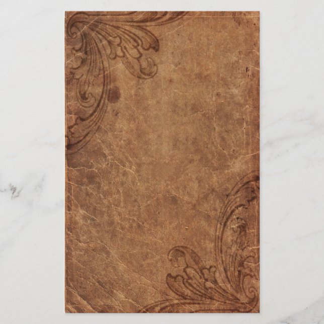 Papelería Estacionamiento de aspecto de cuero Grabado en rel (Anverso)