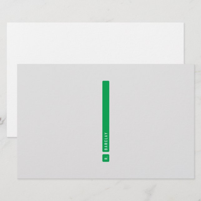 Papelería Estacionamiento de barra divisoria (Anverso / Reverso)