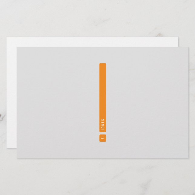 Papelería Estacionamiento de barra divisoria (Anverso / Reverso)