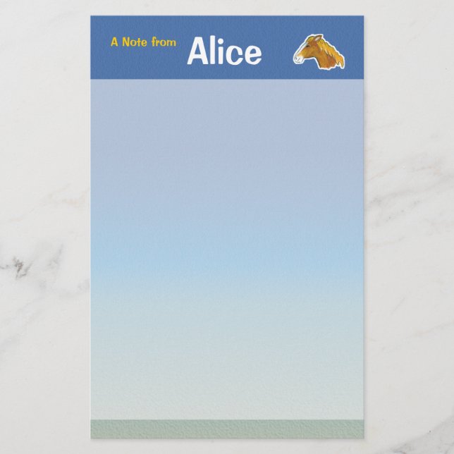 Papelería Estacionamiento de caballos (Anverso)