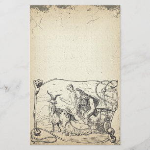Papelería Estacionamiento de cabras de Thor, mitología nórdi