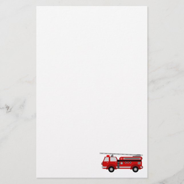 Papelería Estacionamiento de camiones de bomberos (Anverso)