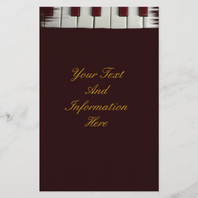 Papelería Estacionamiento de claves de piano (Anverso)