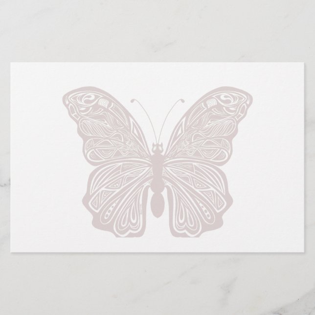 Papelería Estacionamiento de diseño de mariposa (Anverso)
