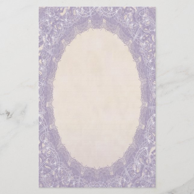 Papelería Estacionamiento de encaje Boda púrpura de monogram (Anverso)