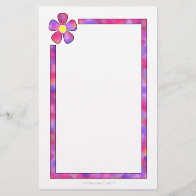 Papelería Estacionamiento de flores en esquina (Anverso)