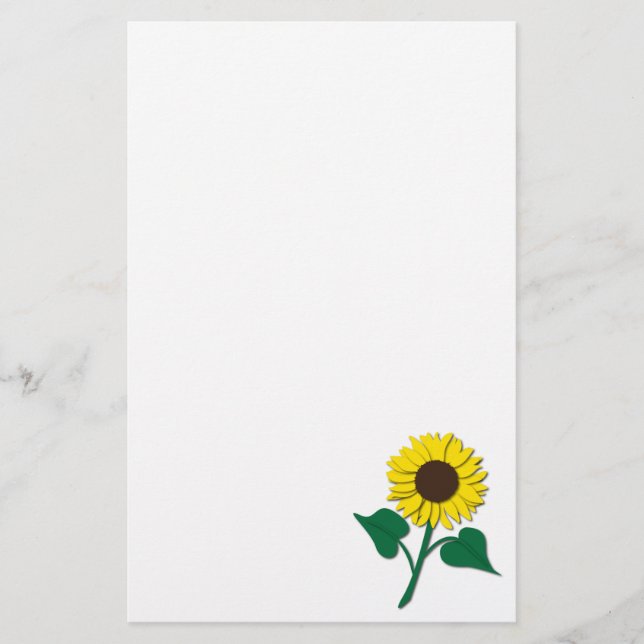 Papelería Estacionamiento de girasol (Anverso)
