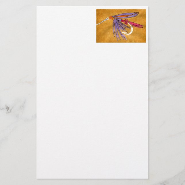 Papelería Estacionamiento de la mosca húmeda rosa y púrpura (Anverso)