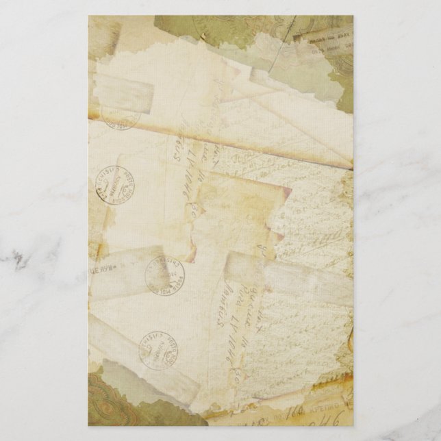 Papelería Estacionamiento de letras antiguas en capas (Anverso)