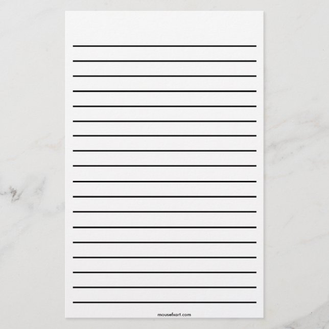 Papelería Estacionamiento de línea gruesa (Anverso)