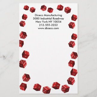 Papelería Estacionamiento de los jugadores de Dice