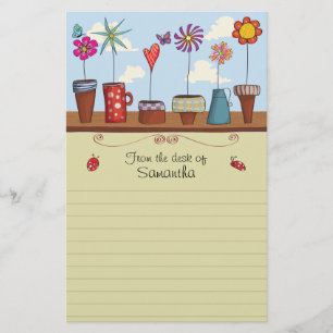 Papelería Estacionamiento de macetas de flores