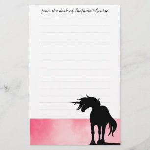 Papelería Estacionamiento de Mane Unicorn (rosa polvoriento)