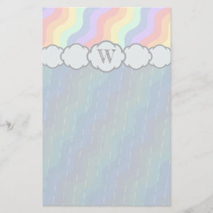 Papelería Estacionamiento de olas de arcoiris pastel