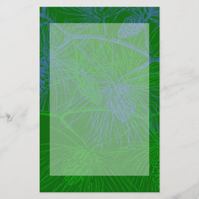 Papelería Estacionamiento de patrón de pino de vacaciones ve (Anverso)