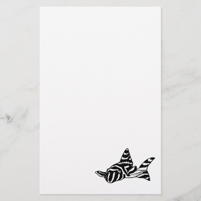 Papelería Estacionamiento de peces cebra plecostomus pleco (Anverso)