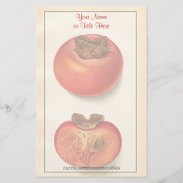 Papelería Estacionamiento de Persimmons de época (Anverso)