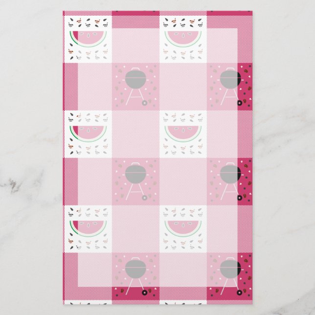 Papelería Estacionamiento de picnic de verano (Anverso)