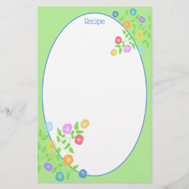 Papelería Estacionamiento de recetas con flores de bonito