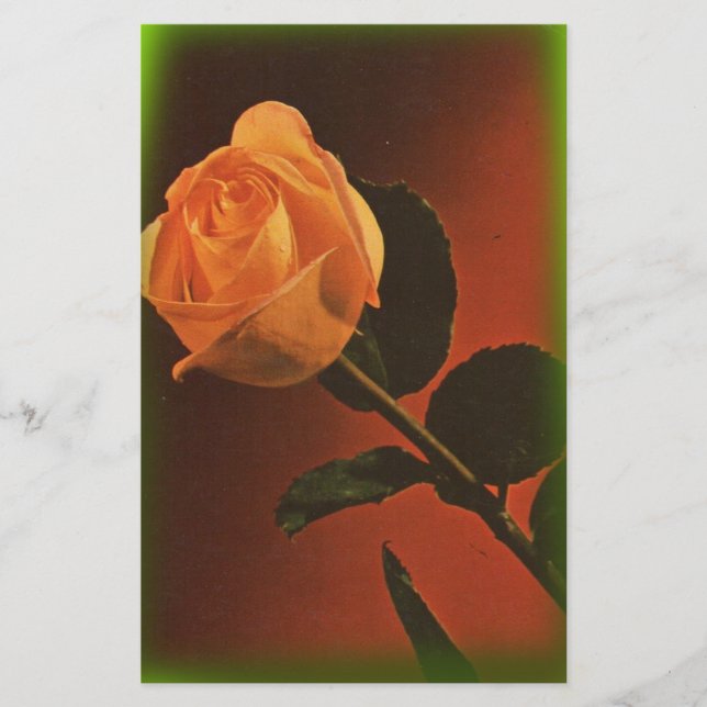 Papelería Estacionamiento de rosa amarillo vintage (Anverso)