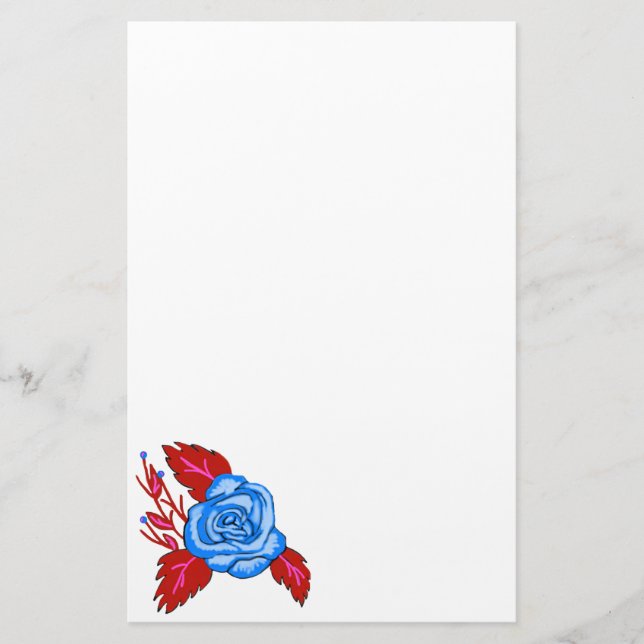 Papelería Estacionamiento de Rosa azul (Anverso)