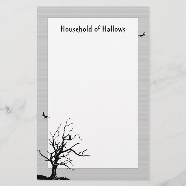 Papelería Estacionamiento del árbol gris muerto (Anverso)