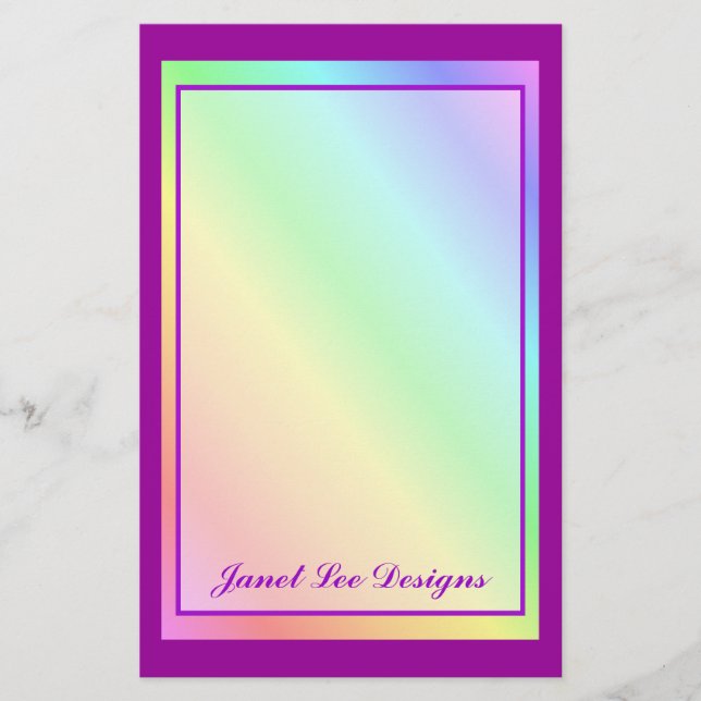 Papelería Estacionamiento del arcoiris Pastel (Anverso)
