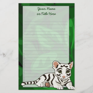 Papelería Estacionamiento del cubo del tigre blanco