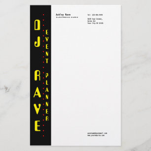 Papelería Estacionamiento del planificador de eventos DJ