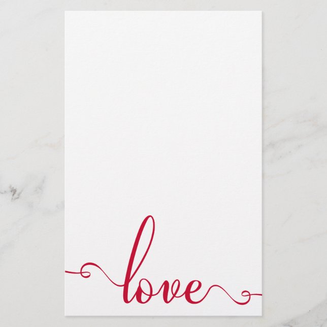 Papelería Estacionamiento elegante de "Amor" Día de San Vale (Anverso)
