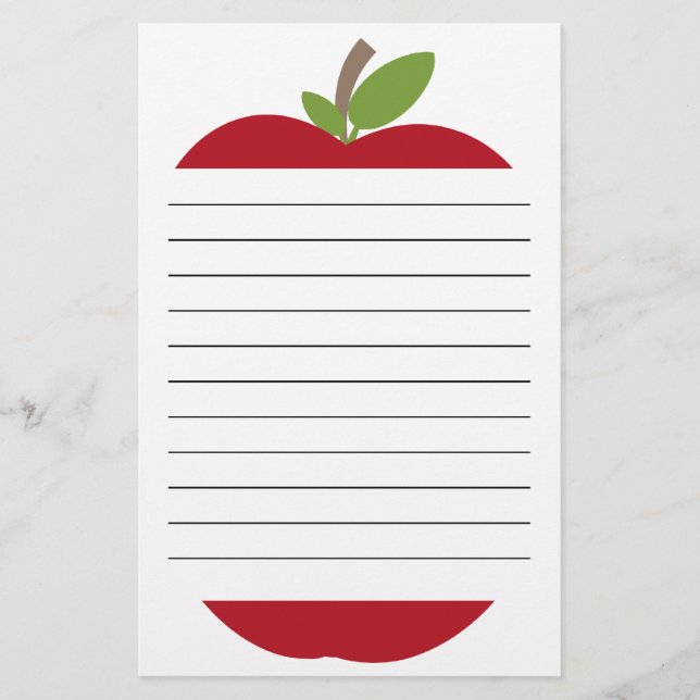 Papelería Estacionamiento en línea de Apple Rojo (Anverso)