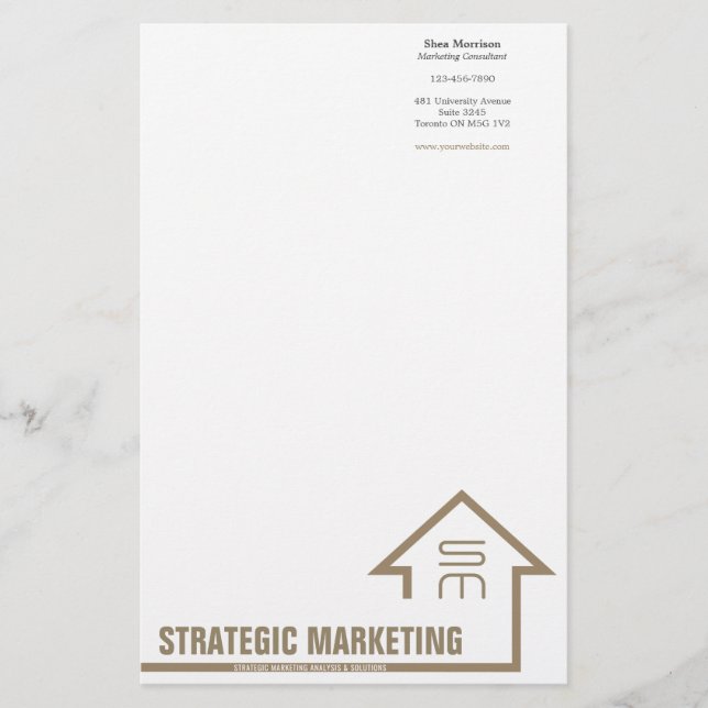 Papelería Estacionamiento estratégico de marketing (Anverso)
