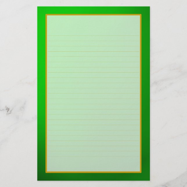 Papelería Estacionamiento fino de esmeralda verde (Anverso)