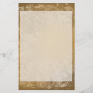 Papelería Estacionamiento floral de Grunge marrón