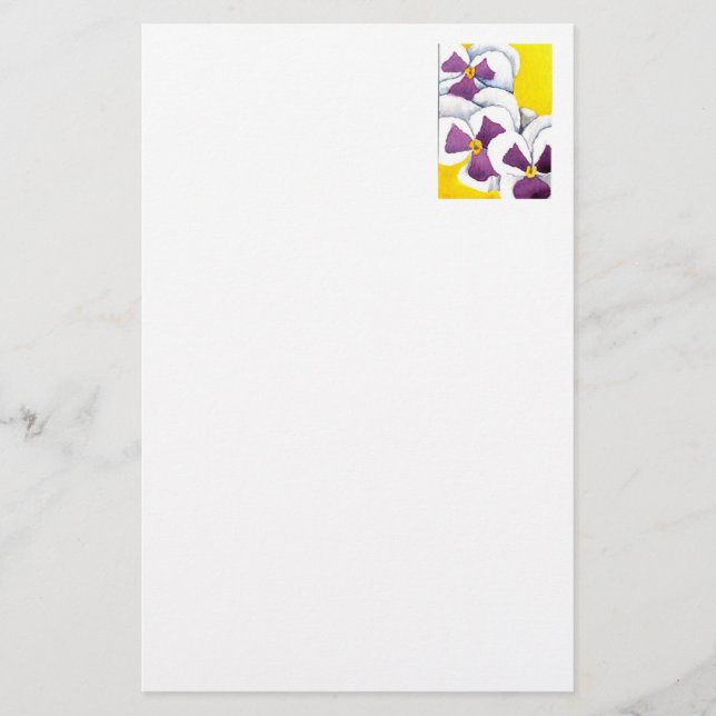 Papelería Estacionamiento floral "Pansy #4" (Anverso)
