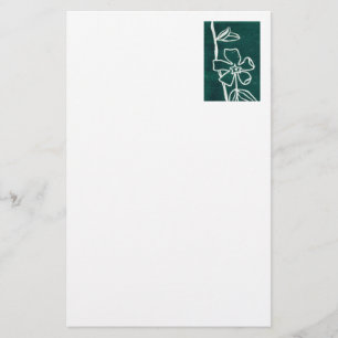 Papelería Estacionamiento floral "Vinca verde"