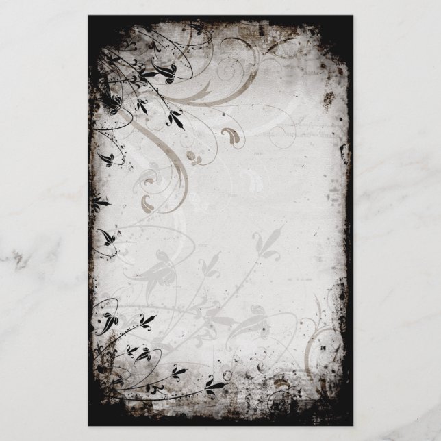 Papelería Estacionamiento Floral Vintage (Anverso)