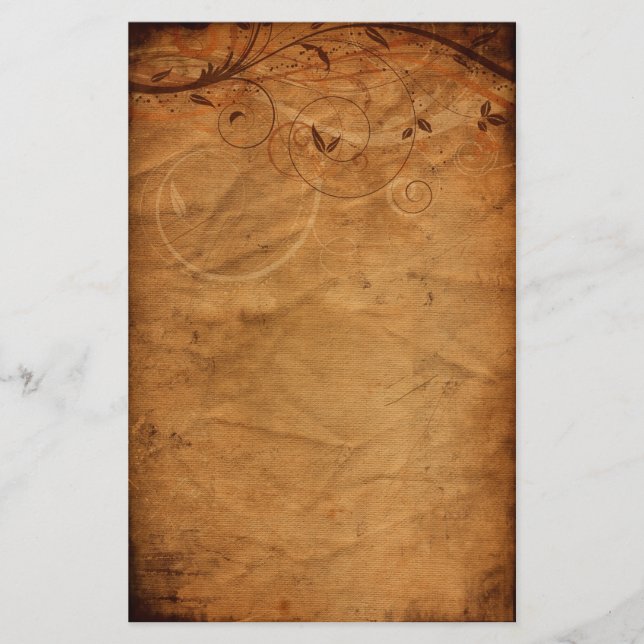 Papelería Estacionamiento floral vintage (Anverso)