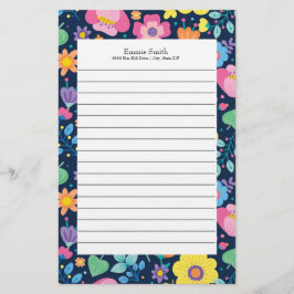 Papelería Estacionamiento floreado personalizado