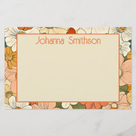 Papelería Estacionamiento horizontal 5.5x8.5 del Naranja ret