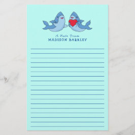 Papelería Estacionamiento kawaii de tiburón