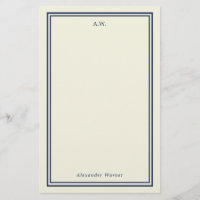 Estacionamiento Monogramado Navy Blue & Cream