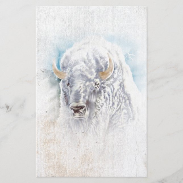 Papelería Estacionamiento nativo americano de Bison Vignette (Anverso)