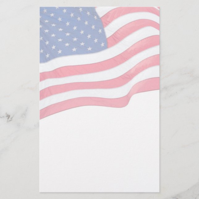 Papelería Estacionamiento patriótico de bandera de Estados U (Anverso)