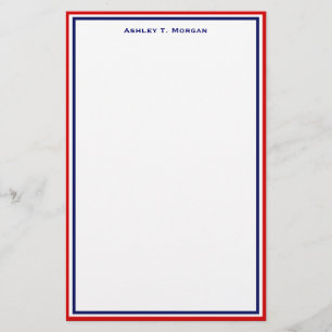 Papelería Estacionamiento personalizado de color rojo blanco