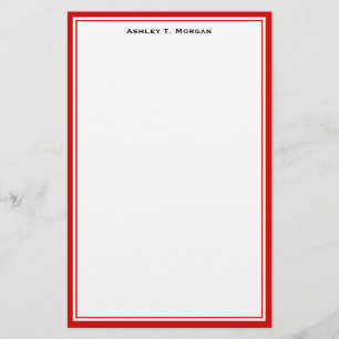 Papelería Estacionamiento personalizado de color rojo blanco
