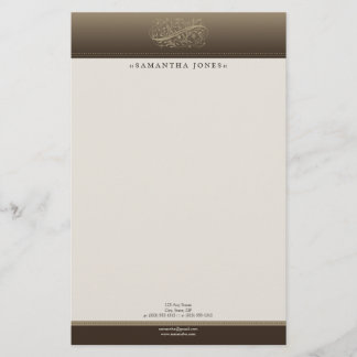 Papelería Estacionamiento personalizado de Mocha victoriano